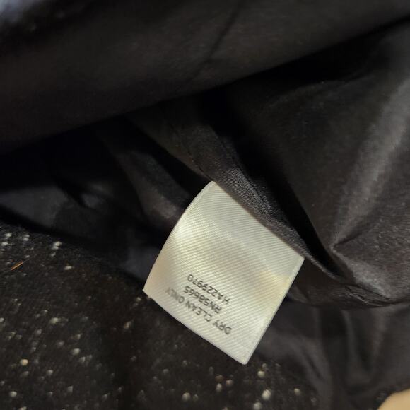 Halogen Two Button Blazer Single Breasted Wool Silk Blend Speckled Black Size 8 - Picture 9 of 9